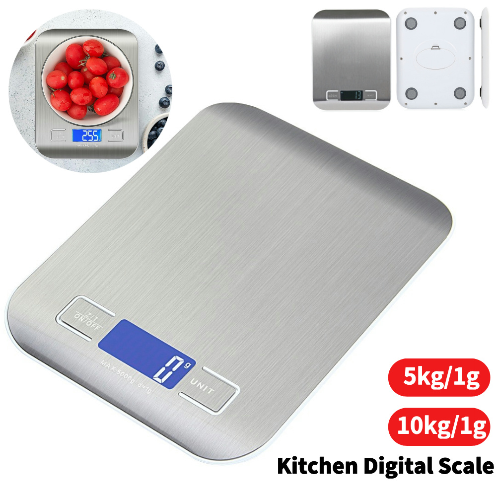 5Kg Kitchen Digital Scale Stainless Steel Mini Precision Weight Scale 0.1g Portable Weights Scale Cooking Baking Measuring Tools