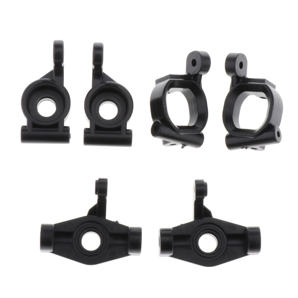 6pcs RC 1:14 Plastic Hub Carrier Upgrade Parts Black for WLtoys 144001 Car