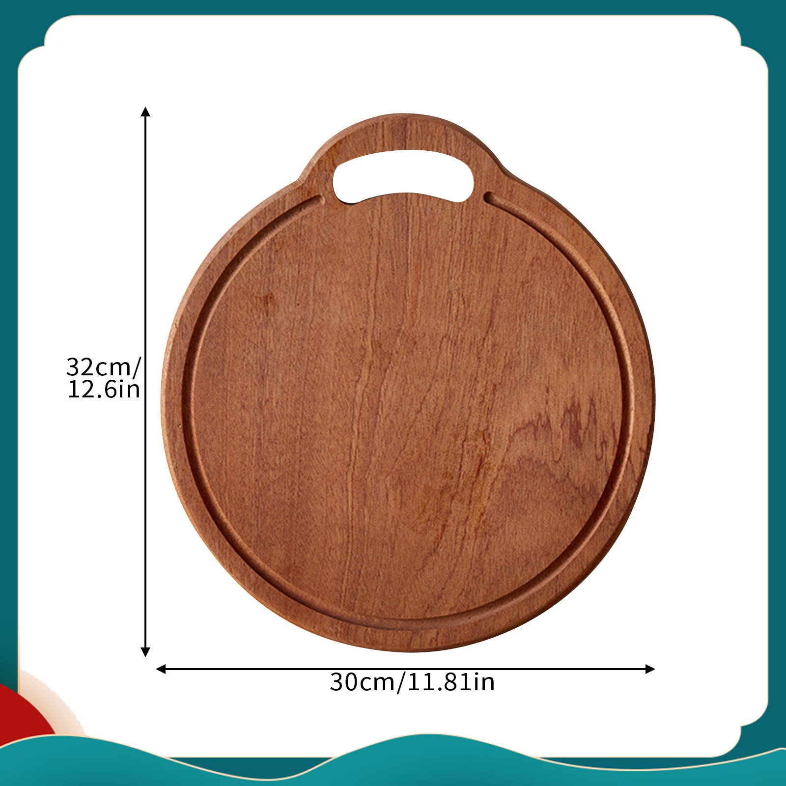 Tabla de cortar de madera tallada, taza de agua y fruta, tabla de cortar de madera, plato de comedor para niños, tabla de cortar, tabla de cortar de carne: Verde