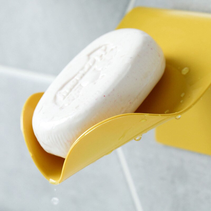 Vægmonteret plast sæbe fad minimalistisk opbevaringsholder til sæbe brusebad sæbe plade kasse afløb hylde badeværelse arrangør