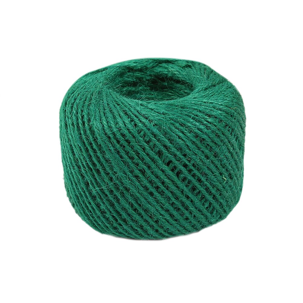 50 m 1 st naturlig jute diy flätad sladd biologiskt nedbrytbar snöre jultillbehör bröllopsdekoration hantverk 2 förpackningar: Grön