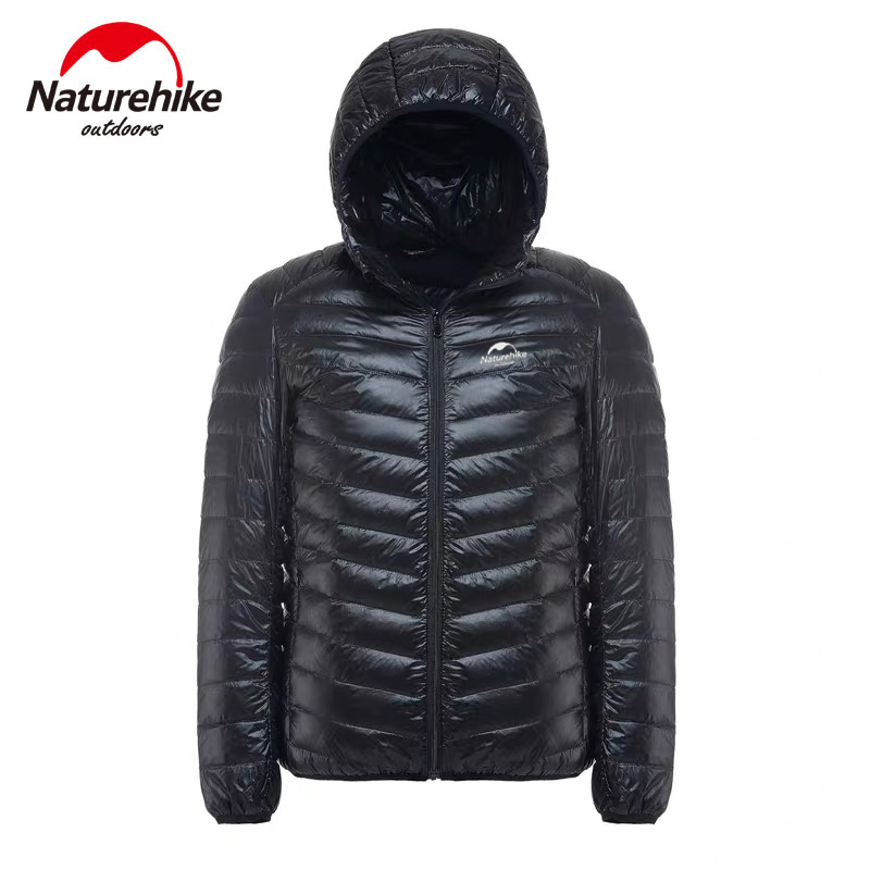 Naturehike Men's Ultra Lightweight Packable Down Jacket Water and Wind-Resistant Breathable Coat Big Size Men Hoodies Jackets