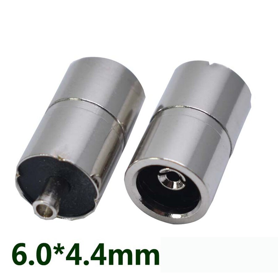 EClyxun 1 piezas DC Power Jack conector 5,5 * x2.1/6,5x3,0mm/7,4x5,0mm /5,0x3,0mm/6,0x4,4mm/3,5x1,35mm/4,0x1,7mm de Metal adaptador de enchufe: 6.0x4.4