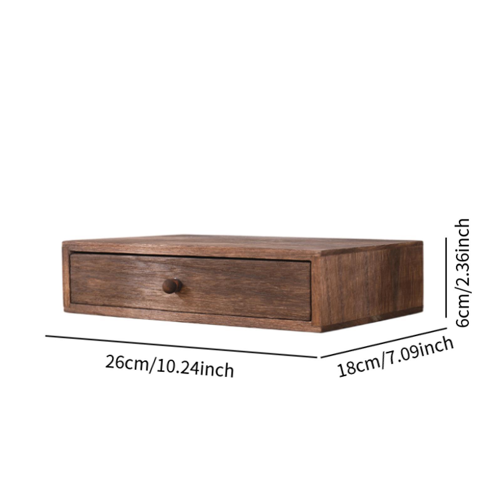 Desktop Organizer met lade Houten tafelkast voor kaarten, postzegels, rekeningen