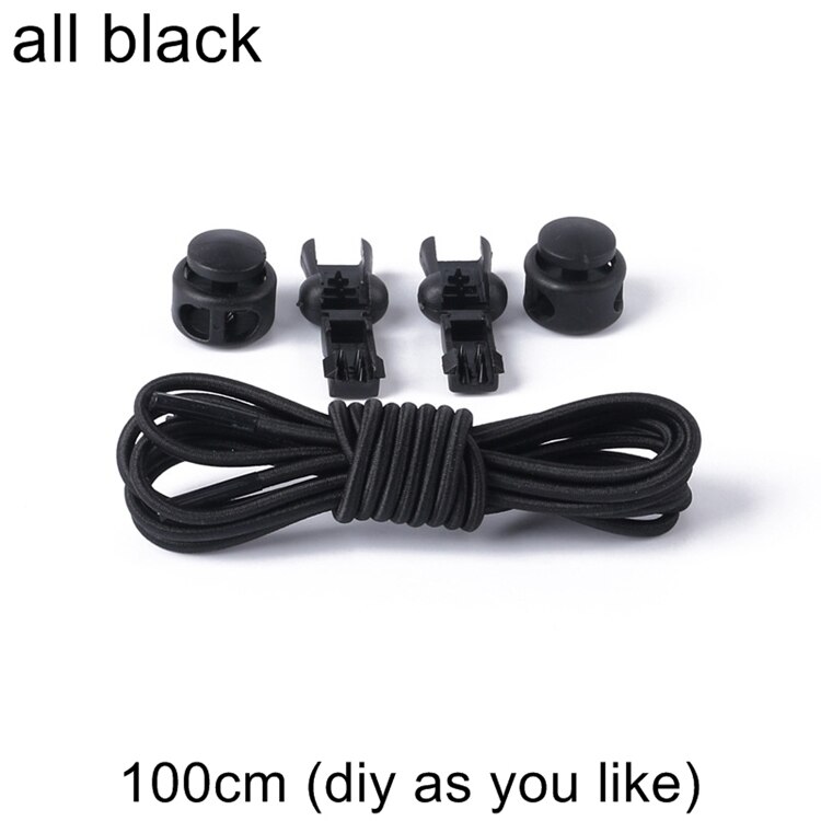 3 Types Elastic No Tie Shoelaces Locking Round Shoe Laces Shoestrings Running/Jogging/Triathlon: 5