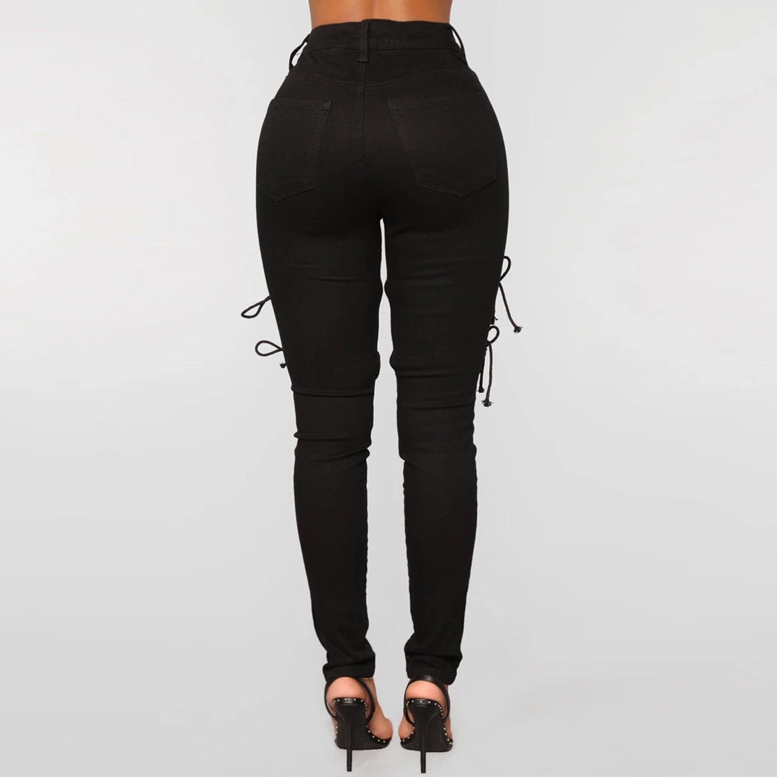 Leilany Hollow Cross Pants In Black