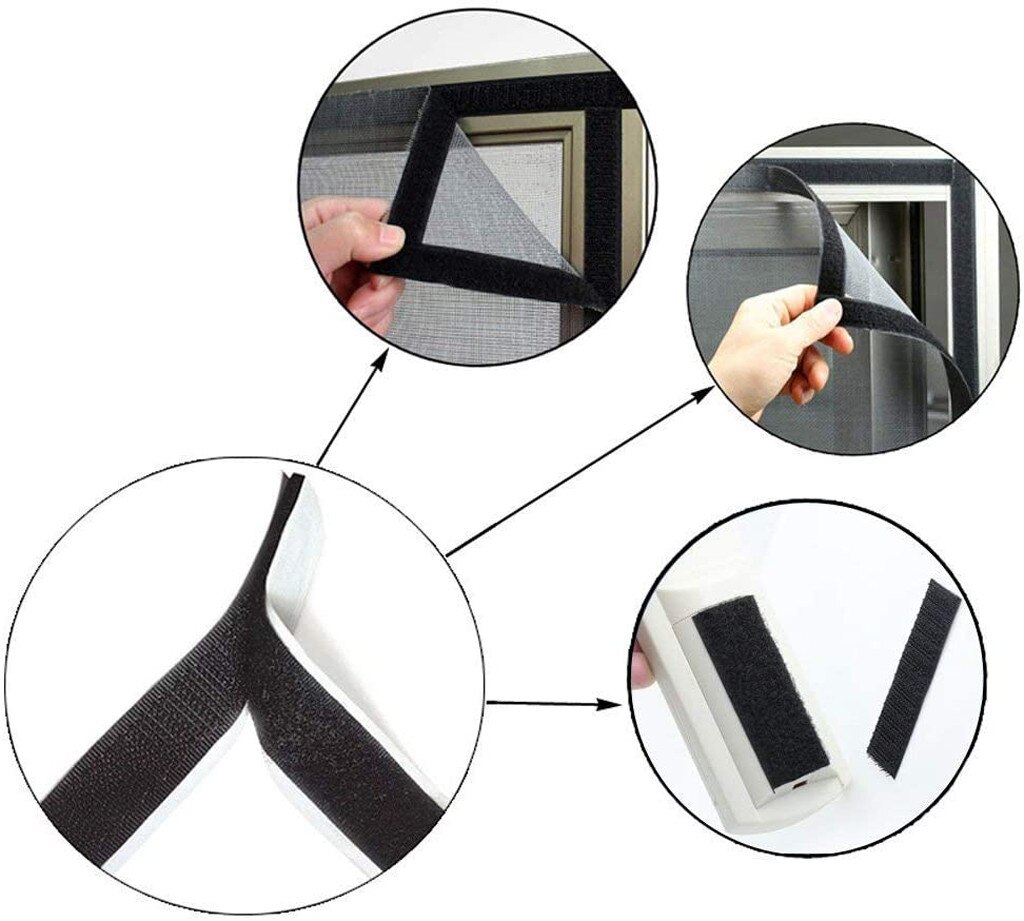 12Pcs Hook and Loop Tape Fastener Sticky Backed-Double Sided Strips DIY Strong Self Adhesive Hooks and Loops Fastener Tape L1013