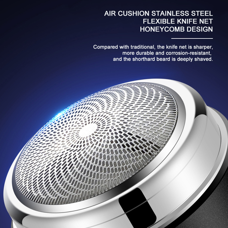 Elektrisch scheerapparaat voor mannen Mini-reisscheermachine Wasbaar Draagbaar Baardtrimmer voor heren Scheermes USB Oplaadbaar en wasbaar