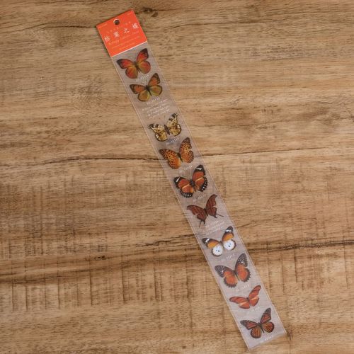 Sommerfuglesamler-serie maskering washi tape retro dekorativt selvklæbende tape gør-det-selv scrapbog klistermærke etiket papirvarer: 05