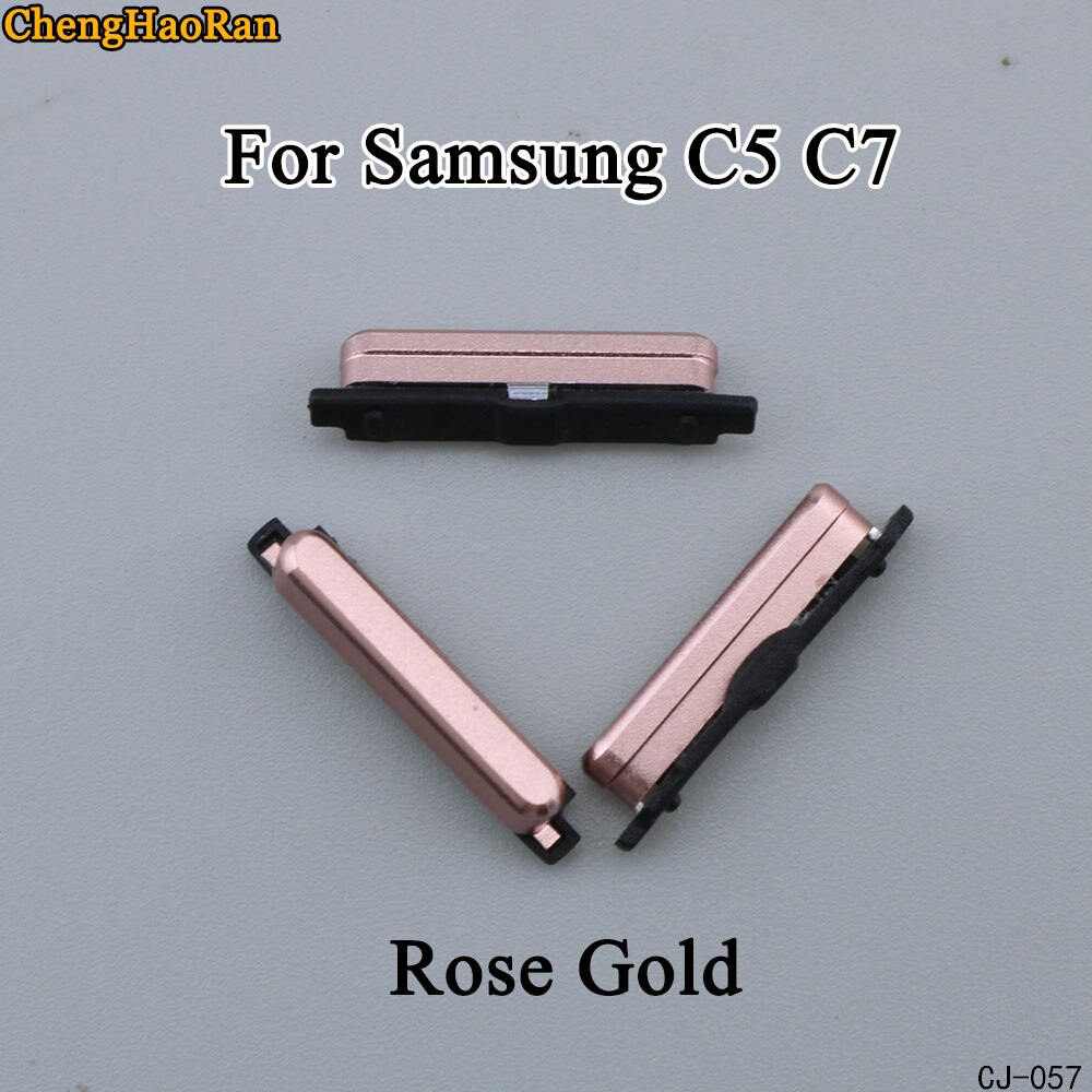 ChengHaoRan Seite Geschmack Für Samsung Galaxis C5 C7 C9 Energie an/aus + hoch/Unten Volumen Geschmack Schlüssel Ersatz: C5 C7-rose gold