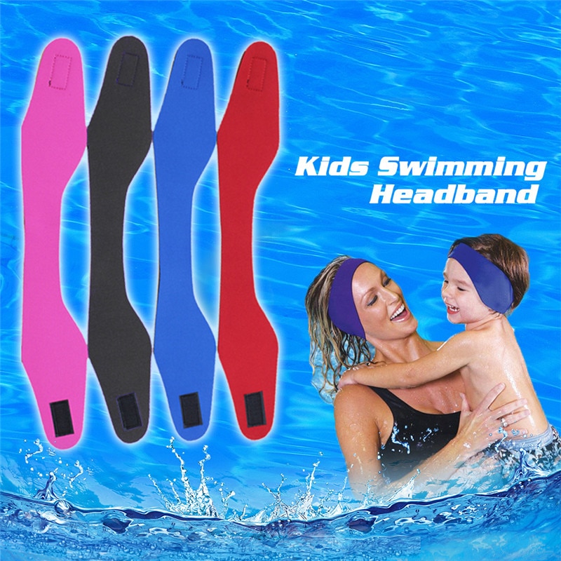 Natação orelha faixa de cabelo para homens adultos crianças neoprene faixa de ouvido natação protetor de água engrenagem cabeça banda