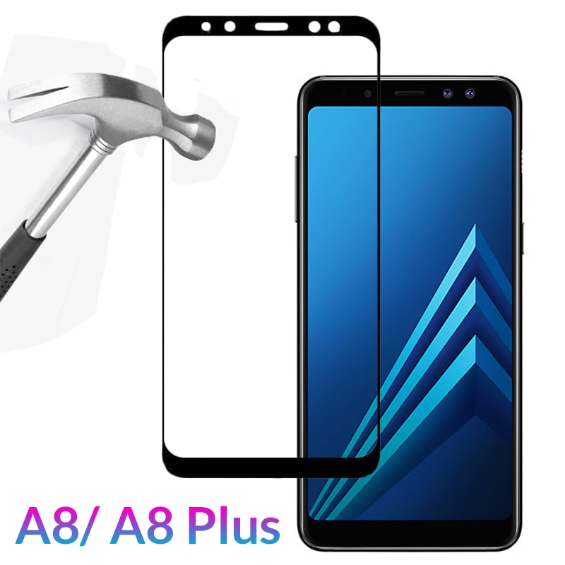 Protective Glass For Samsung Galaxy A8 Case Cover Tempered Glass on For Samsung A8 Plus A 8 A8Plus A530 A8+ 8A 3D Film