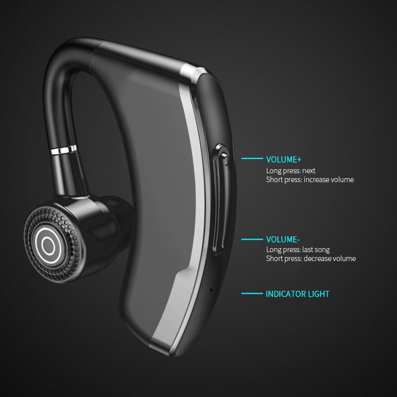 Kabelloses bluetooth-headset, tragbar, universell, einseitig, freisprechfunktion, stereo, kabellos, ohrbügel, handy-anrufe, sport-ohrhörer