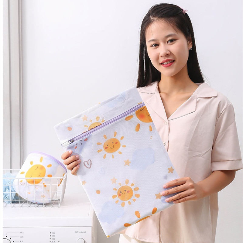 Cartoon Wasgoed Waszak Ondergoed Beha Wassen Zakken Reizen Draagbare Organizador Opvouwbare Waszak Gaas Afdrukken Wassen Kits