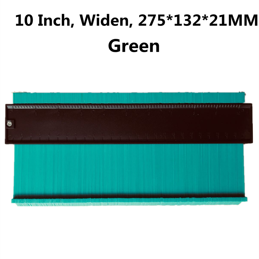 Contour Copy Gauge Contour With Lock 5/10inch Gauge Duplicator Contour Scale Template Wood Marking Tools Tiling Measuring Ruler: green 25cm wider