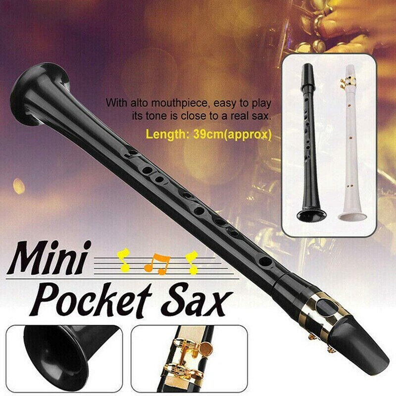 Mini sax bærbar pocket sax saxphone nybegynner small sax little sax mini altsaksofon enkel tast c pocket musikkverktøy