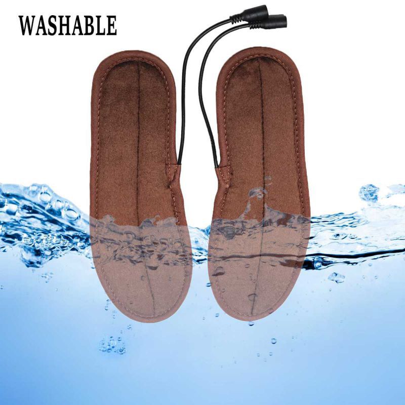 Unisex Frauen Männer Winter Warm Halten USB Powered Elektrische Heizung Einlegesohlen Plüsch Pelz Carbon Faser Fuß Erwärmung Einlegesohle