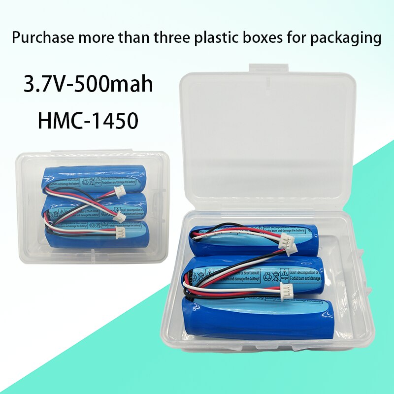 3.7V 500mAh Li-ion Battery For 70mai Smart Dash Cam Pro ,Midrive D02 HMC1450 Replacement Batterie 3-wire Plug 14*50mm+tools