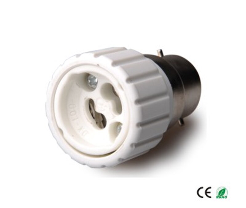 B22 to gu10 adapter lys fatning adapter  b22 to gu10 lampe holder konverter, ce rohs installere  gu10 spotlights i  b22 fatning