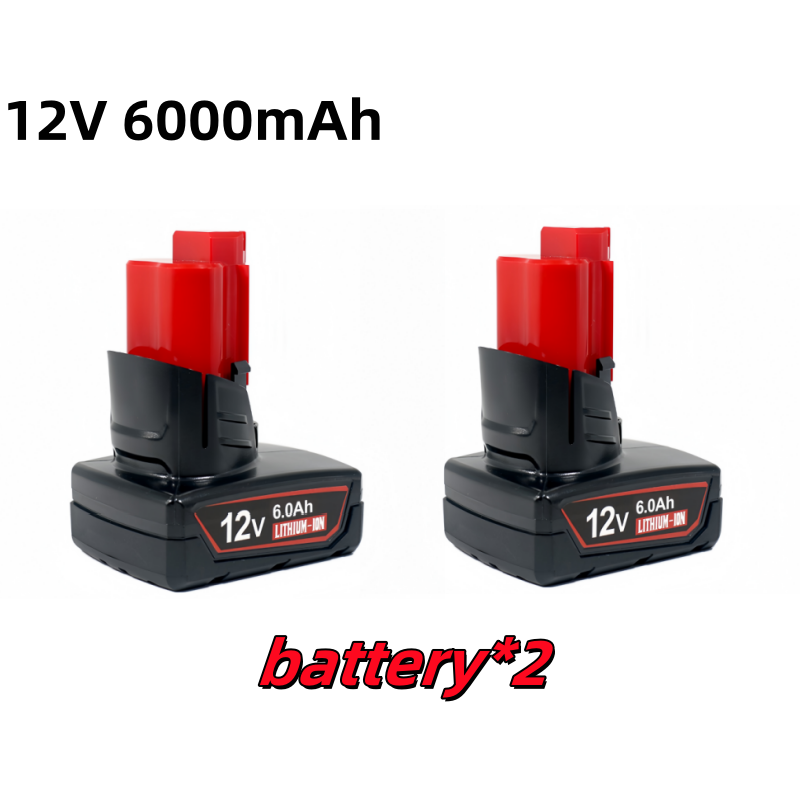 M12 Milwaukee 12V 6000mAh lithium battery, suitable for power tool model 12V XC 48-11-2410 48-11-2420 48-11-2411-2460: PURPLE