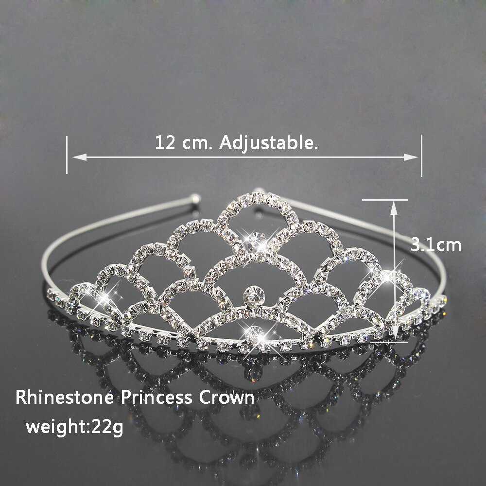 Ainameisi brude prinsesse krone bryllup diademer hår smykker rhinsten pandebånd piger børn tiara hår tilbehør