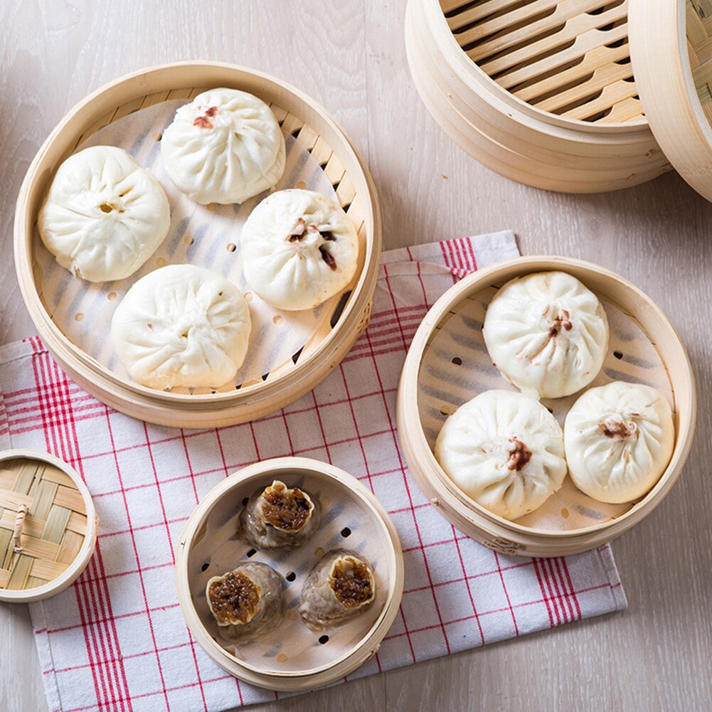 Gestoomde Rooster Bamboe Stoomboot Vis Rijst Plantaardige Mand Set Keuken Koken Knoedel Stoomboot Stoom Pot Keuken Koken Levert