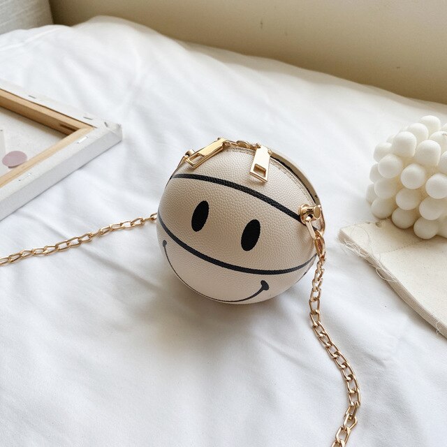 Cool Basketbal Zak Reizen Diagonaal Kleine Schoudertas Koreaanse Versie Van Leuke Wilde Hip-Hop Jongens En Meisjes: small white