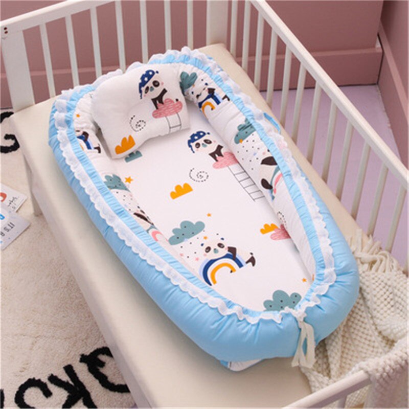 Baby Crib Neonatal Cotton Fiber Lace Simulation Uterus Portable Removable And Washable Isolation Bed Baby Nest: 14