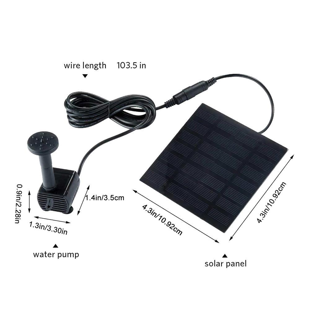 Solar Fountain Home Powered Water Fountain Pool Pond Garden Waterfall Sprinkler Sprayer Decorations Water Source 1.2W