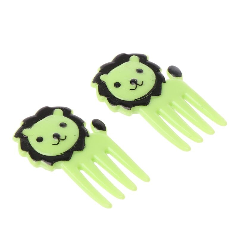 Mini tenedor Kawaii de dibujos animados de granja de animales, palillo de dientes, fruta, signo, Bento, 10 piezas