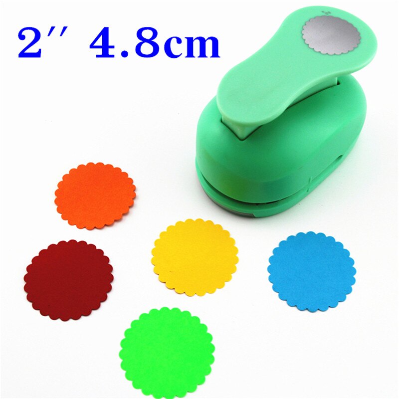 Poinçon pour scrapbooking, grand cercle de 2 pouces et 5cm, artisanat perforateur pour bricolage,: Wave circle punch