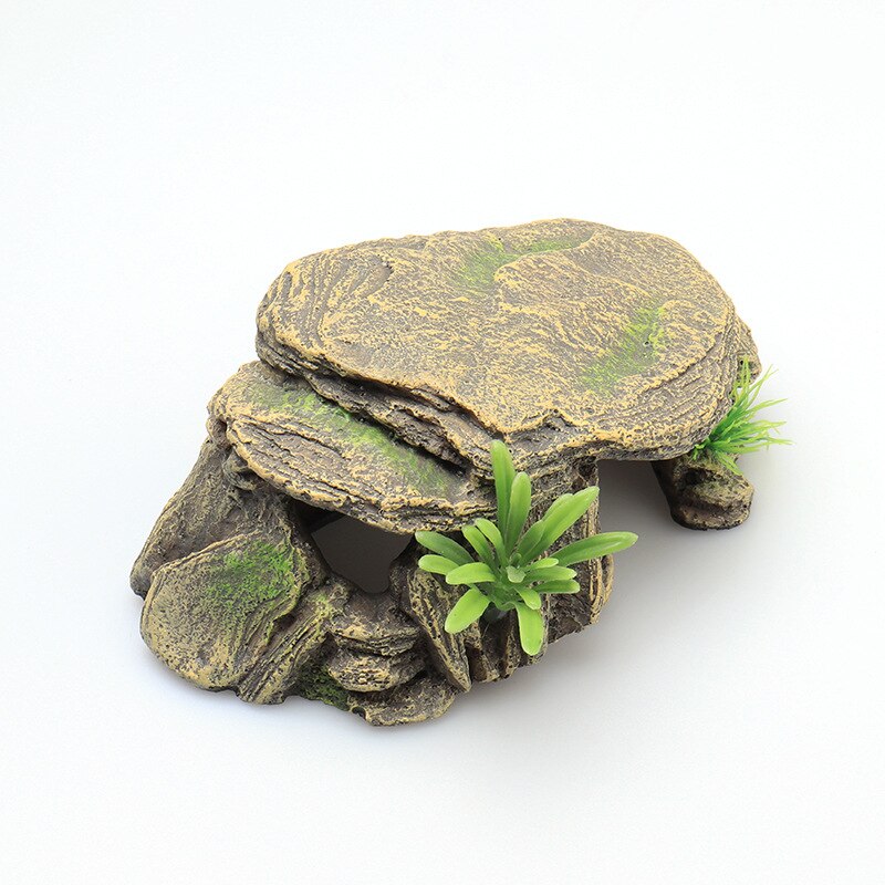 Rebord étagé pour Aquariums et Terrariums, plate-forme de bassin de reptiles lézard Gecko, ornement d&#39;aquarium de grotte de poisson
