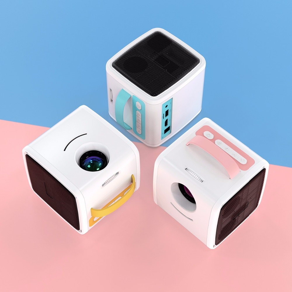 Excelvan Q2 Mini Projektor 700 Lumen freundlicher Bildung freundlicher Eltern-Art Tragbare Projektor Mini LED TV Hause beamer