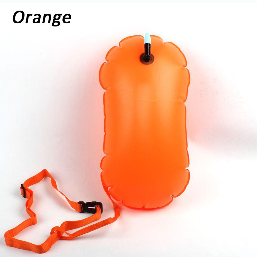Svømningsbøje sikkerhedsflotationsanordninger flydende airbag til træningsudstyr til svømmere i åbent vand: Orange