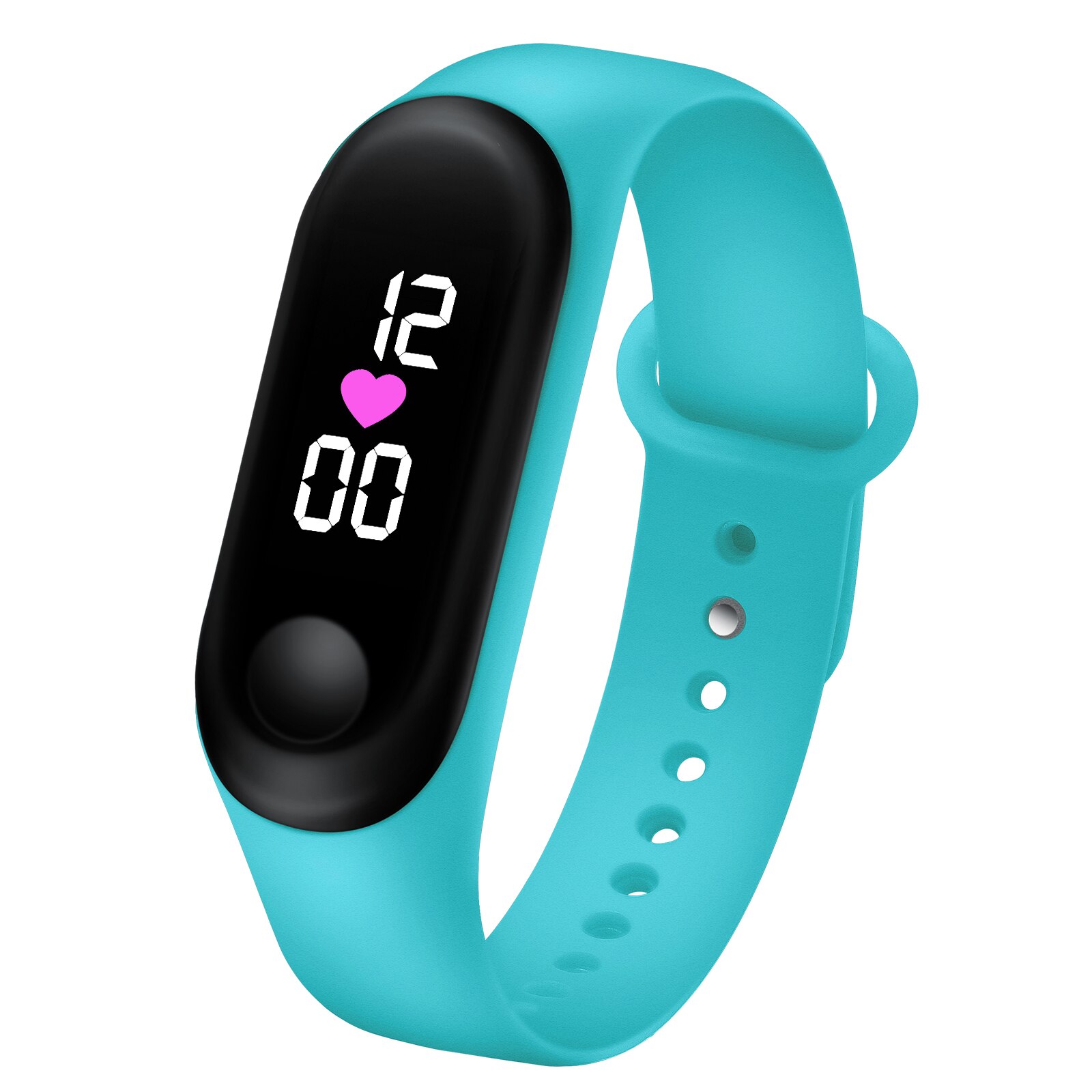 Women Men Sport Men Watch Rectangle LED watch men waterproof Electronic Digital Watch Couple Clock Digital relogio: M3H-lightblue