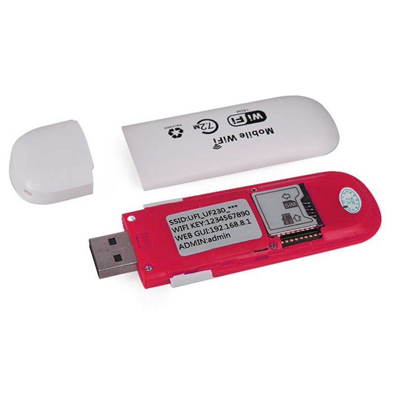 U7225 draadloze 3g mobiele wifi-router usb-dongle mobiele breedbandmodem draagbare hotspot wifi-modem ondersteuning simkaart