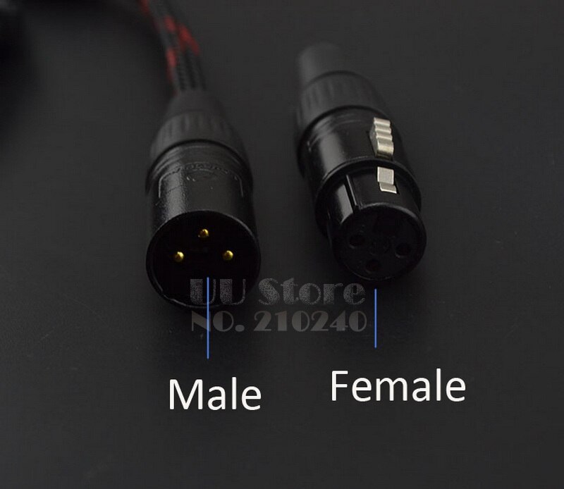 1 par hifi rca til xlr lydkabel han til hun (han til han)  / 0.5m 1m 1.5m 2m 3m 5m