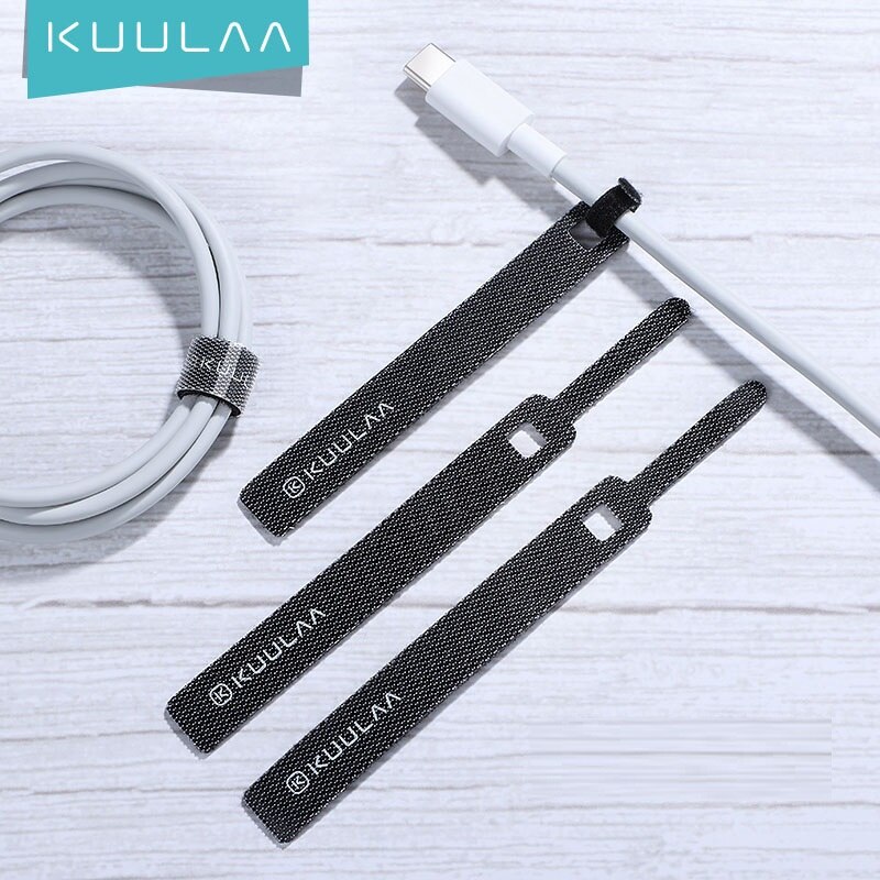 KUULAA Cable Organizer Wire Winder Cable Holder 14cm For Mouse Cord Earphone HDMI Aux USB Cable Management Wire Cable Protector