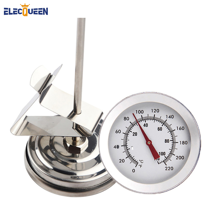 12" Stainless Steel Dial Thermometer Probe Homebrew Brew Kettle Temperature Measuring