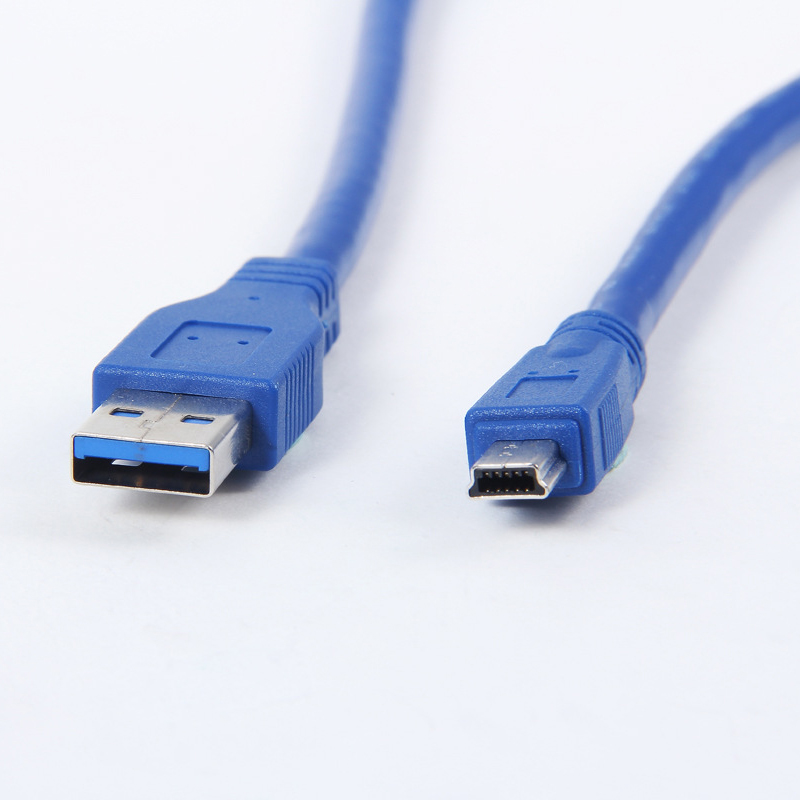 Usb 3.0 a han til mini 10 pin b forlængerkabelledning til tabletter camcorders hub hdd-stik