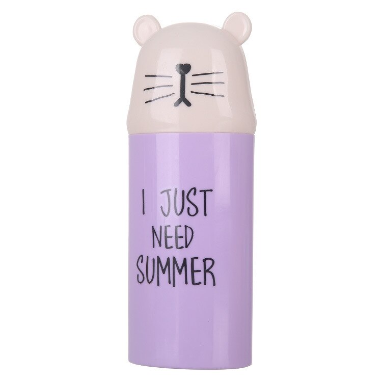 Kannettava matkapesu kurlata kuppi hammasharja hammastahna puku ulkoilumatkailu sarjakuva saada kurlata sopimus: Violetti