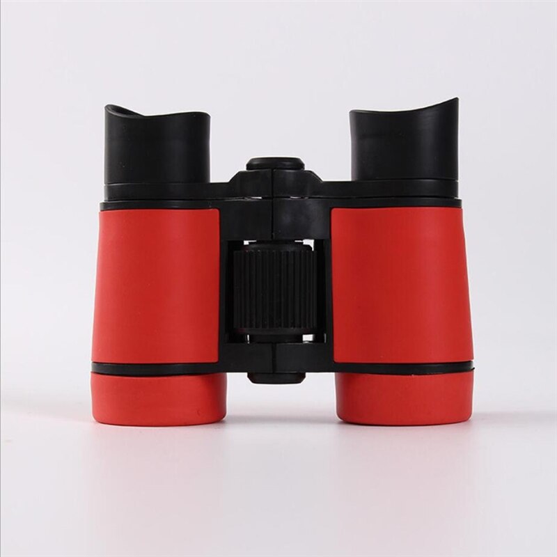 Ingrandimento 4x binocolo per bambini telescopio binocolo per bambini giocattolo pellicola blu per piccole mani Bird Watching viaggi escursionismo: red