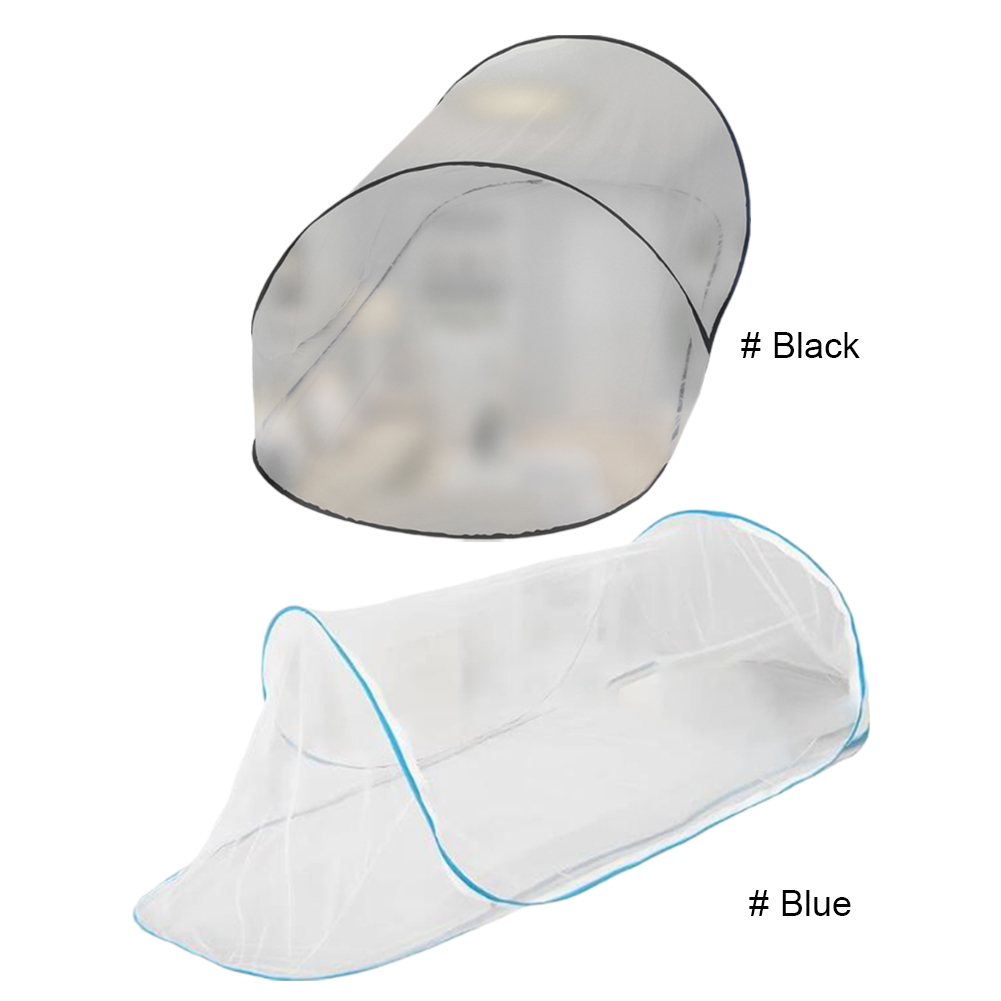 Resemyggnät med dragkedja utomhus camping myggnät bärbart hopfällbart myggnät för baby vuxna resa