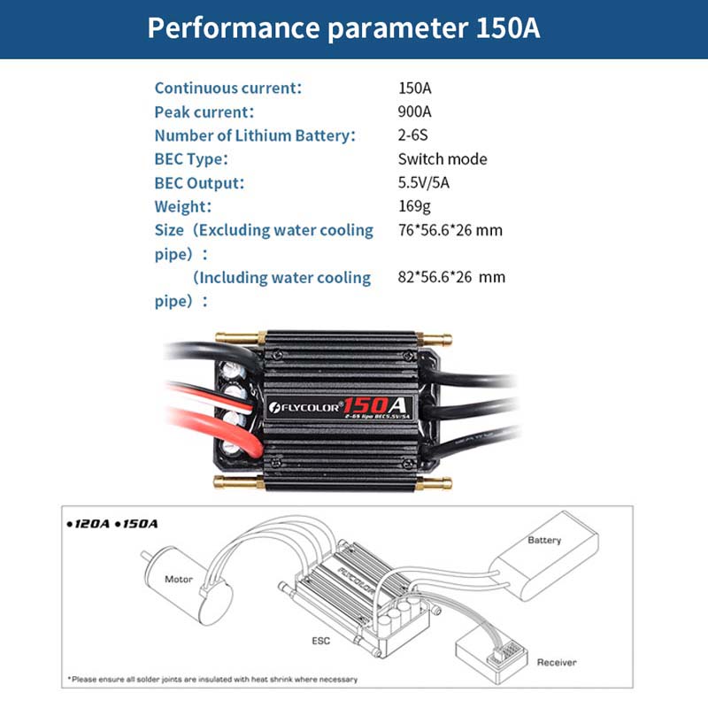 Original Flycolor 50A 70A 90A 120A 150A Bürstenlosen ESC Geschwindigkeit Regler Progaming Karte 2-6S Lipo BEC 5,5V/5A für RC Stiefel