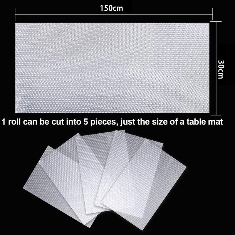 4 rollen plankbeschermers voor keuken, kast, antislip ladebeschermers voor koelkast, bureau, schoen placemats