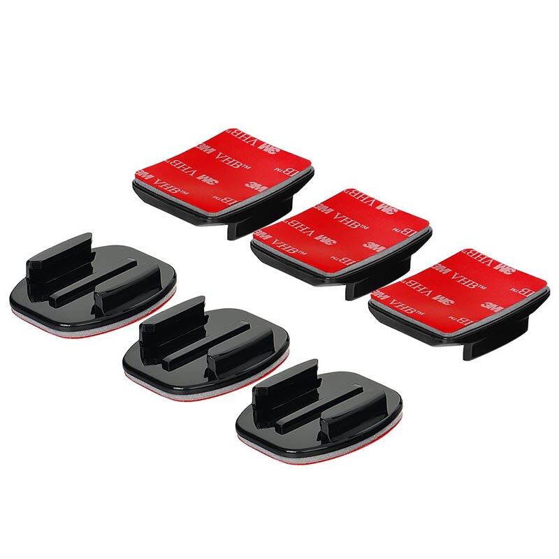 Soportes adhesivos para GoPro 9 8 7 5 6, soportes planos curvos 3M, almohadillas adhesivas para Go Pro Xiaomi Yi SJCAM, cámara de acción, tablero para casco, coche
