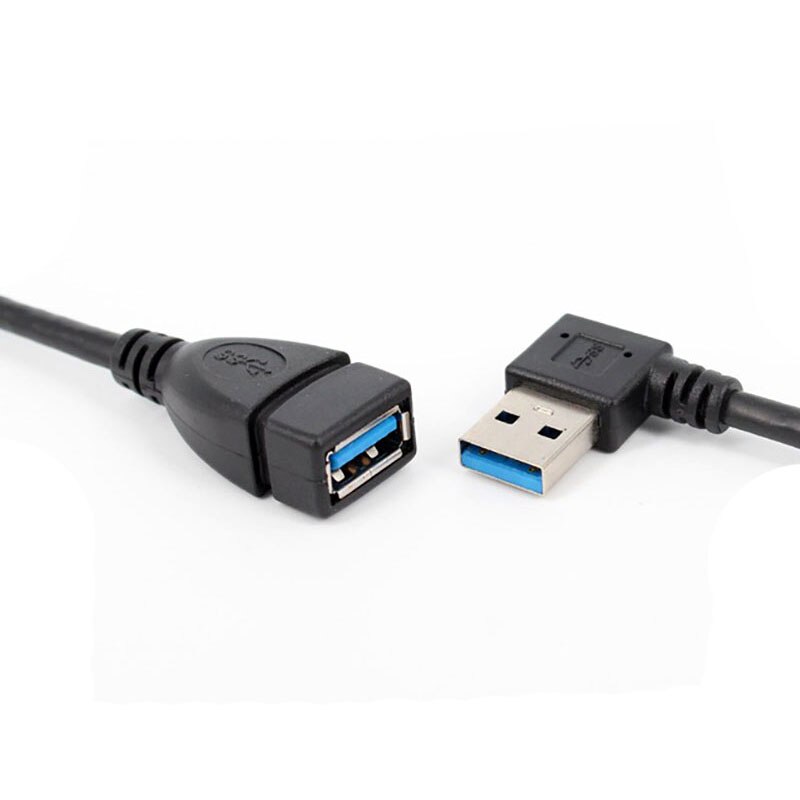 23Cm 90 Graden Up &amp; Down &amp; Links &amp; Haaks Usb 3.0 A Male Naar Usb Female Extension adapter Zwart Kabel