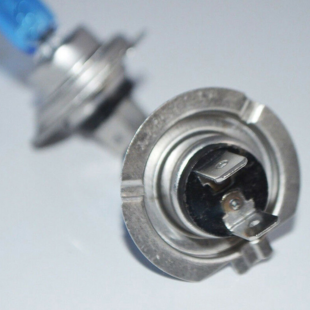 Bombilla halógena H7 para coche, faro de luz blanca de 55W, 12V, 6000K, tubo de cristal de cuarzo, superbrillante, 2 piezas