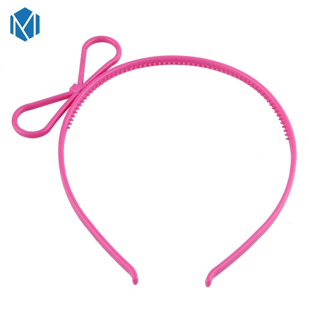 M mism 1 st tjejer katt öron pannband krondiadem prinsessa med plast djur hår band fjäril rosett tillbehör huvudbonad tjej: Pilbåge d