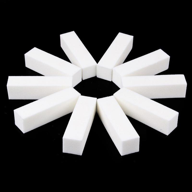 1PC White Nail File Polishing Soft Plastic Manicure Tofu Block Sponge Sandpaper Durable Polishing Manicure Buffer Block